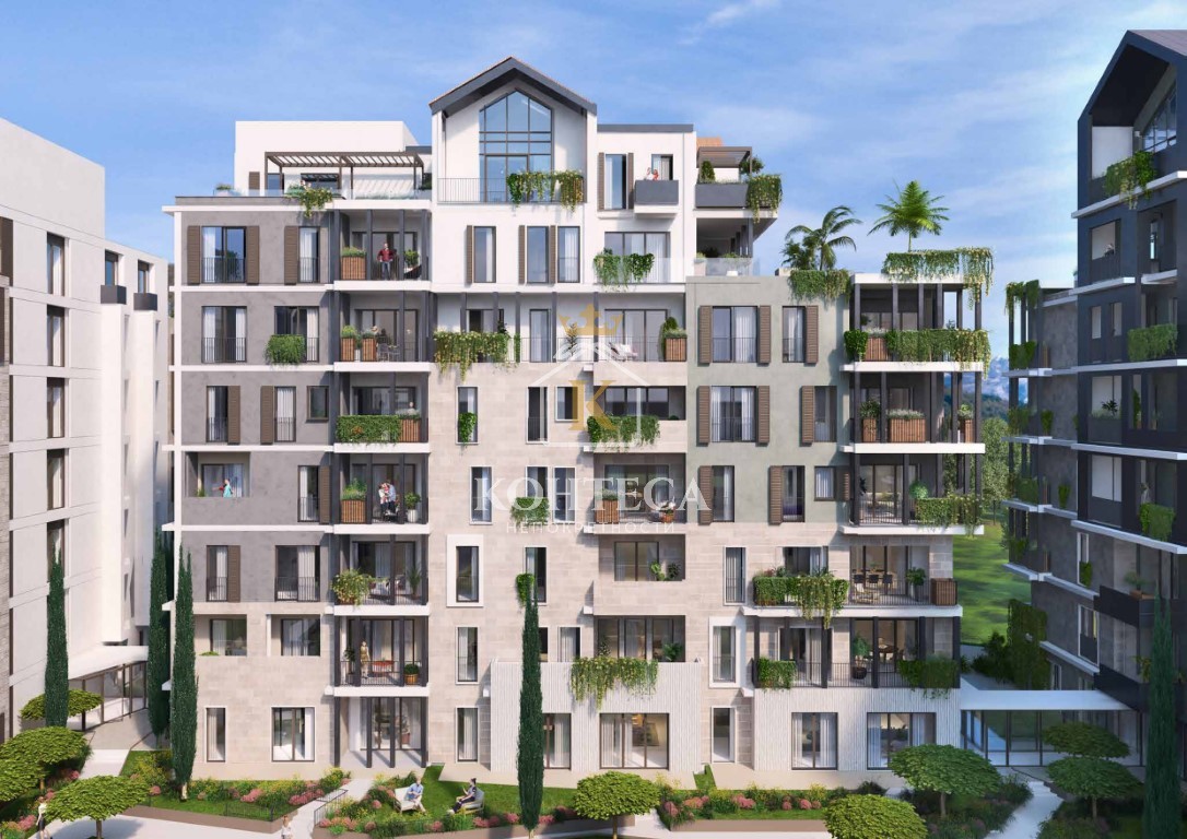  Трехкомнатная квартира-пентхаус с видом на море в здании   Boka Place